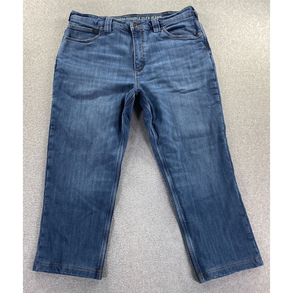Duluth Ballroom Double Flex Men's Jeans 38x30 Buffalo Plaid Flannel Lined Denim